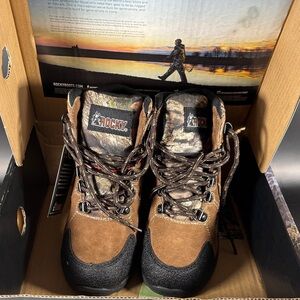 Rocky Boy’s Brown and Black Camouflage Boots